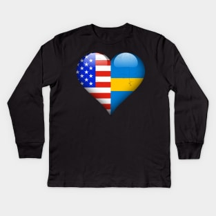 Half American Half Swedish - Gift for Swedish From Sweden Kids Long Sleeve T-Shirt